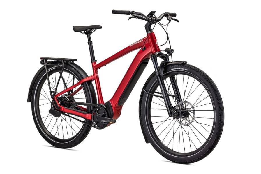 Ein rotes Specialized Vado e-Bike