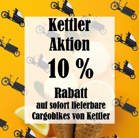 Kettler Cargobike Rabattaktion mit 10% Preisnachlass
