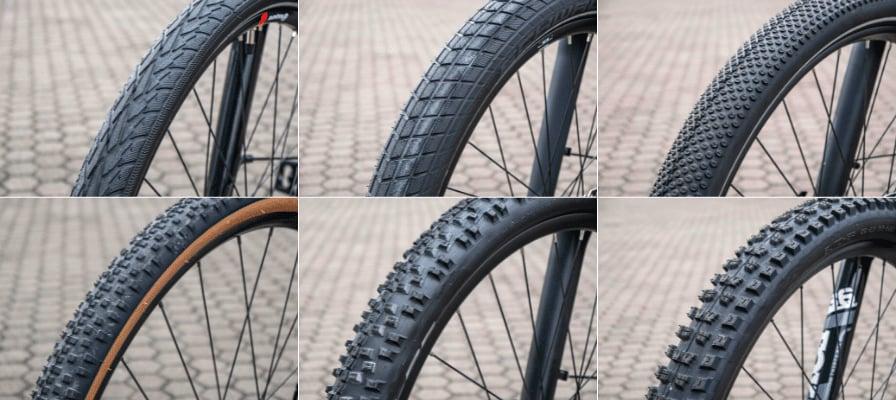 Verschiedene Fahrradreifenarten im Vergleich auf Kopfsteinpflaster