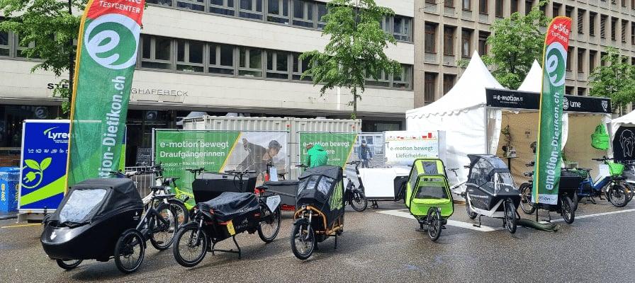 E-Bike Ausstellung bei der Dietikon Cycle Week mit Lastenrädern