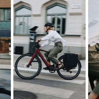 Person fährt Specialized Vado SL E-Bike in urbaner Umgebung