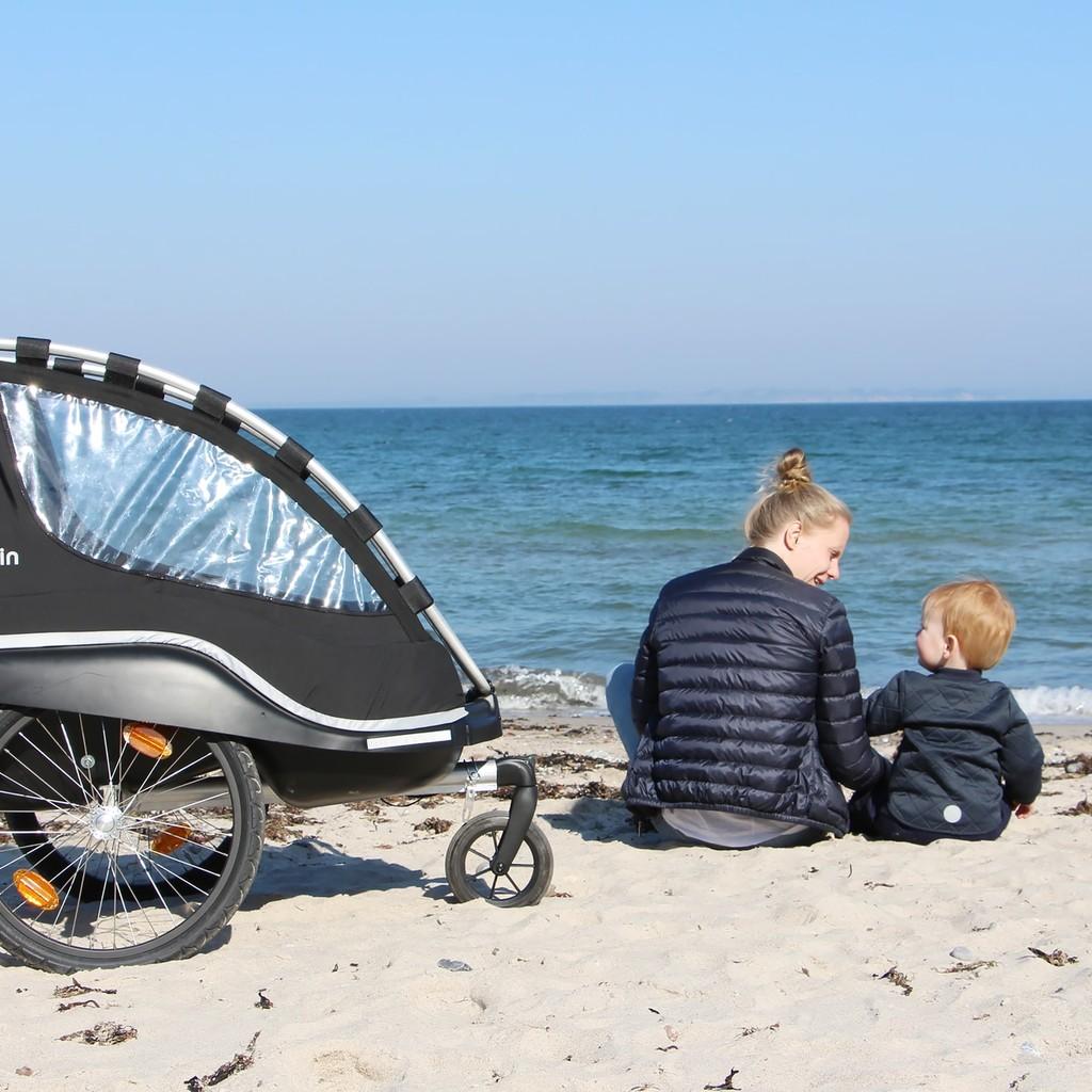 Erleben Sie Freiheit mit dem Winther Dolphin XL! Perfekt für Strandausflüge und Spaziergänge, idealer Fahrradanhäng