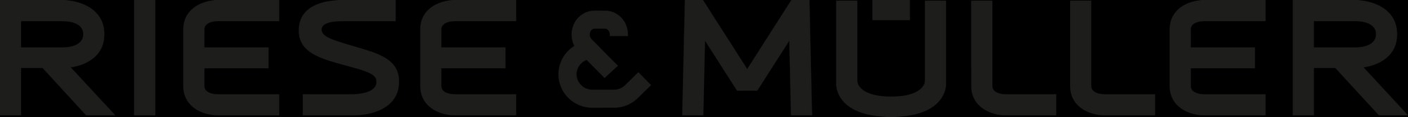 Erleben Sie die Qualität von Riese & Müller E-Bikes mit diesem stilvollen schwarzen Logo-Design.