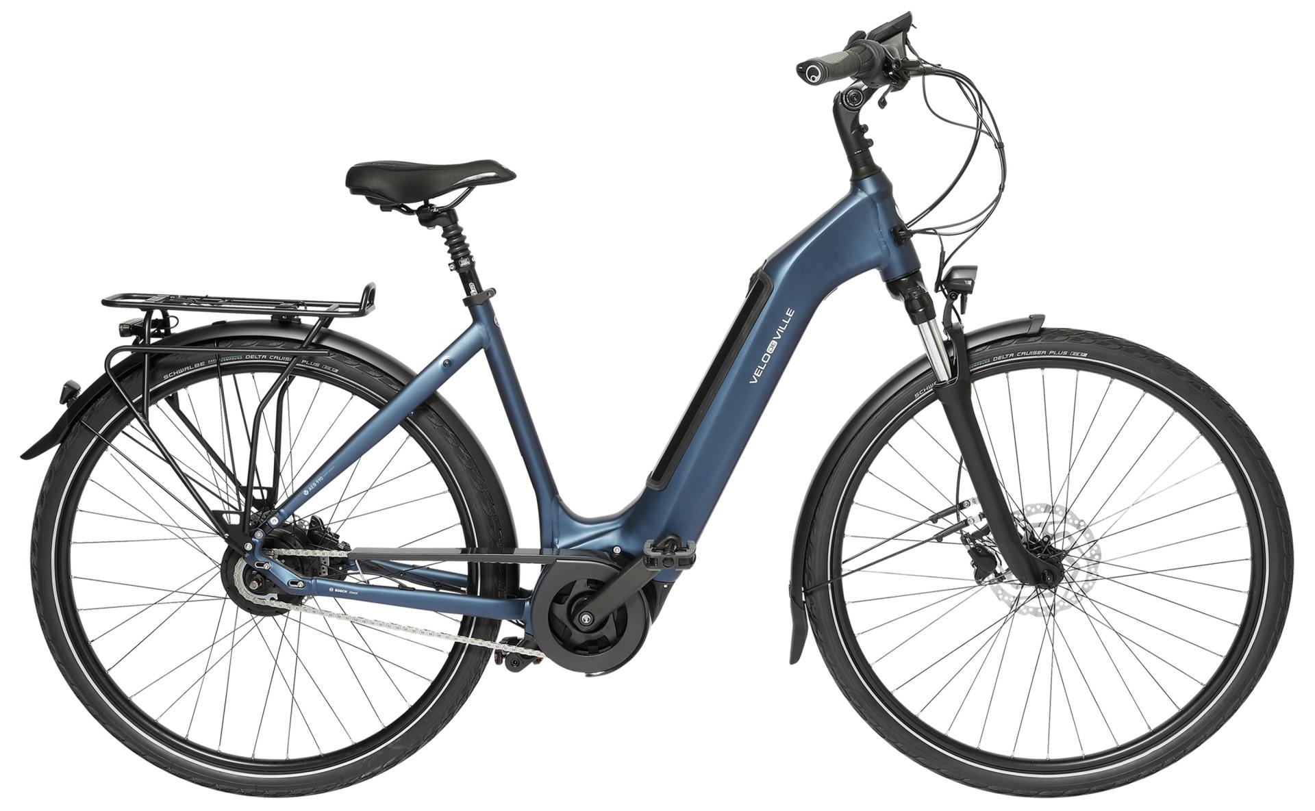 e-Bike Velo de Ville AEB 990 in Seitenansicht, ein modernes Trekking-Design