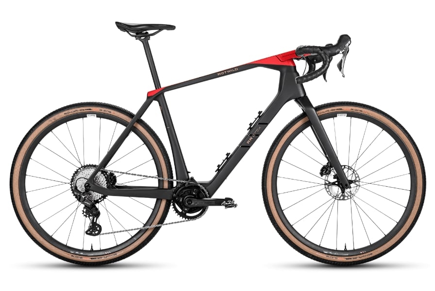 Rotwild E-Gravelbike R.R275 X in Schwarz-Rot mit Rennlenker