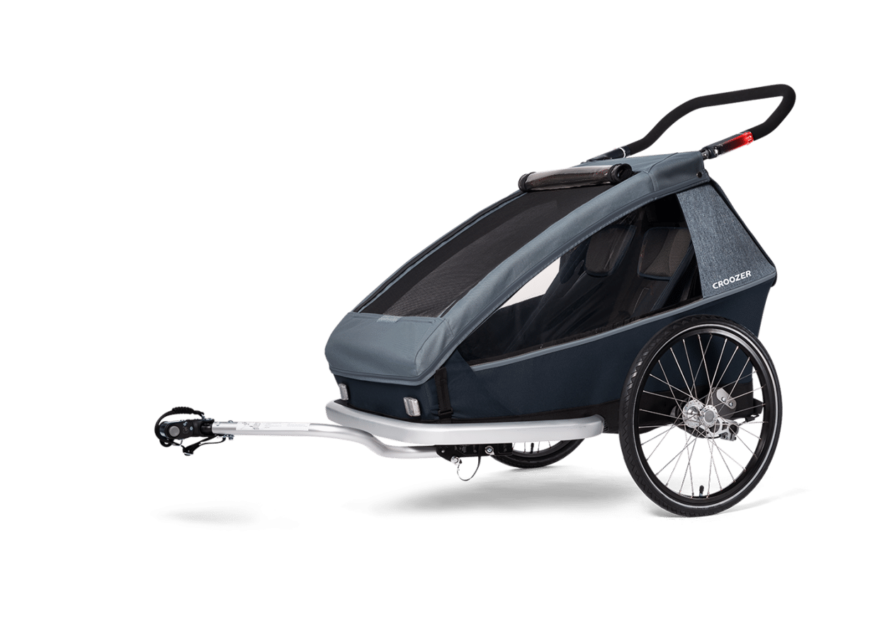 Moderner Croozer Kid Vaaya 2 FahrradanhĂ€nger, ideal fĂŒr sichere und komfortable Ausfahrten mit zwei Kindern. Perfek