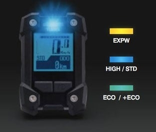 Yamaha E-Mountainbike Display mit Modi-Anzeige